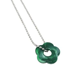 Generic Collier avec pendentif en forme de fleur creuse Bijoux en alliage Cadeau d'anniversaire pour femme, homme et fille - Publicité