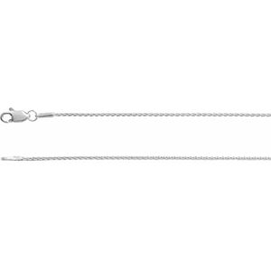 JewelryWeb Chaîne de blé en or blanc 14 carats avec fermoir mousqueton pour femme – 61 cm, One Size, Or Métal Or blanc, Pas de gemme - Publicité