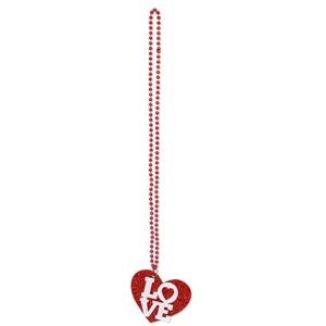 Leadthin Collier de Saint-Valentin mignon Cupidon rouge lèvre d'amour pendentif exquis élégant festival déguisement carnaval décoration plastique, Comme décrit, Pas de gemme - Publicité