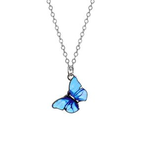 Generic Collier avec pendentif papillon pour femme, collier pour femme, cadeau d'anniversaire pour maman, femme, épouse, homme, taille unique, Métal - Publicité