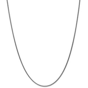 JewelryWeb Chaîne en or blanc 14 carats de 1,65 mm polie, bijou pour femme – 41 cm, One Size, Or Métal Or blanc, Pas de gemme - Publicité