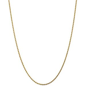 JewelryWeb Collier en or jaune massif 14 carats avec fermoir mousqueton de 2 mm pour femme – 61 cm, One Size, Or Métal Or jaune, Pas de gemme - Publicité