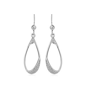 Vanbelle boucles d'oreilles en argent sterling avec des pierres de zircone cubique et plaqué rhodium pour femmes et filles - Publicité