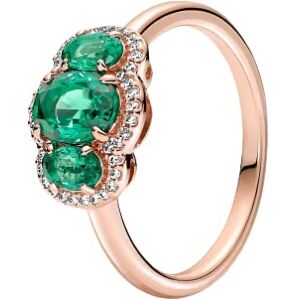 Pandora , Bague Femme Argent 925/1000 Oxyde de Zirconium Rosa-Vert 180057C01, size 56, Argent sterling, Zircone cubique - Publicité