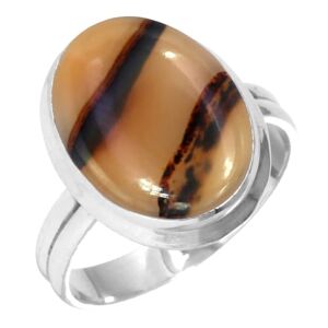 Jeweloporium Multicolore Naturel Agate du Montana Bague en argent sterling 925 pour femme Gemme victorien Bague en argent Taille 59.5 Jour de l'amitié Cadeau Fait main Bijoux - Publicité