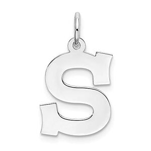 JewelryWeb Collier avec pendentif en forme de S en argent sterling 925 massif poli Dimensions : 19 x 12 mm Bijoux pour femme, one-size, Métal Argent Argent sterling, Pas de gemme - Publicité