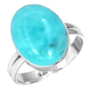 Jeweloporium Bleu ciel Naturel Smithsonite Bague en argent 925 pour femme Gemme victorien Bague en argent Taille 57.5 Jour de l'amitié Cadeau Fait main Bijoux - Publicité