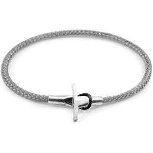 ANCHOR & CREW Bracelet Cambridge Argent Et Corde Grise Classique Homme 21cm - Publicité