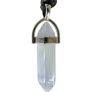 ELLU Collier avec pendentif en cristal d'opalite pour femme et homme, Cordon - Publicité