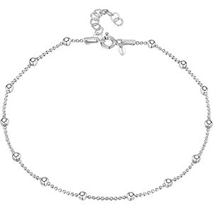 Générique Bracelet Or Homme Bracelet en argent cadeau été bijoux cheville mode chaîne classique réglable cheville Bijoux En Or (silver, One Size) - Publicité