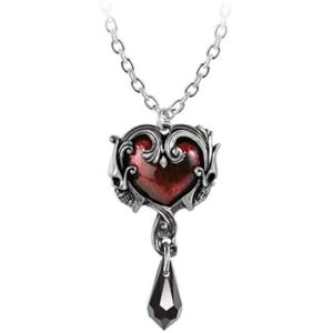 RETRO STYLER Alchemy Collier avec pendentif en étain fin et émail Petite Affair du cœur Chaîne de 45,7 cm, 18", Étain Étain Émail, Pas de gemme - Publicité