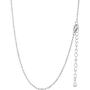 PROSILVER Chaîne Maille Forçat Argent 46cm Collier Femme 1.5mm de Large pour Pendentif Sterling Silver 925 Rolo Chain Ajustable Bijoux Cadeau Parfait pour Jeune Fille - Publicité