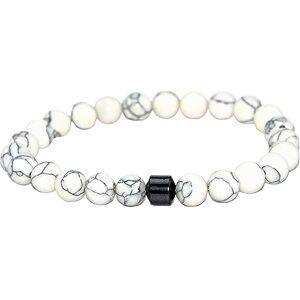 Yavion Jonc Inoxydable Bijoux Bracelet Avec Perles De Bracelet En Poudre De Cristal Turquoise Blanc Pour Homme Et Femme Valentin Bracelet Lune Anneaux (White, One Size) - Publicité