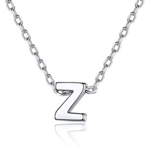 Silvora Collier avec Pendentif Femme Lettre Z Chaine Clavicule Argent 925 Petit Fille Solide Initiale Z Sterling Rolo Fine 45 cm 3D Epais Cadeau Adolescente Jeune Cadeau Adult 13 Ans Copine Ado Jeune - Publicité