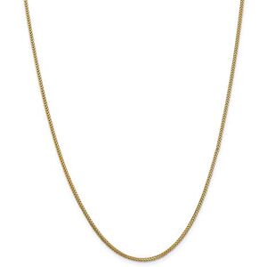 JewelryWeb Collier chaîne Franco en or jaune massif poli 14 carats de 1,3 mm pour femme – 61 cm, One Size, Or Métal Or jaune, Pas de gemme - Publicité