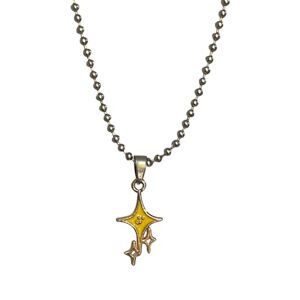 hgnxa Y2K Jewelry Collier avec pendentif en forme d'ours et de papillon en acier titane pour femme Style punk coréen, Acier titane - Publicité