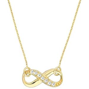 JewelryWeb Collier infini réglable en or rose 14 carats 0,1 Dwt avec diamants latéraux de 46 cm en or rose, or blanc, or jaune et variété d'options, One Size, Diamant Gemme Or, Diamant - Publicité