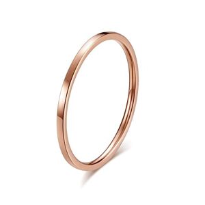 Wycian Bague Or Rose, Alliance Rose Gold Taille 56.5 Acier Inoxydable Simple Personnalisable pour Femme Homme Bijoux Alliance - Publicité