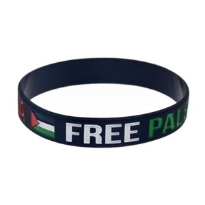 ZOHIKO Bracelet drapeau de la Palestine, support avec bracelet en silicone, bracelet drapeau de la Palestine, bracelet en silicone pour homme et femme, One size, Polycarbonate Silicone, Pas de gemme - Publicité