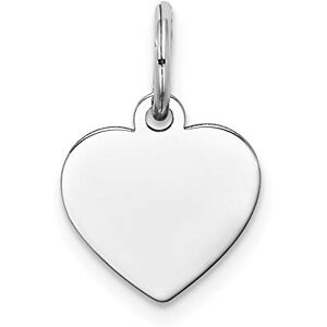 JewelryWeb Collier avec pendentif en forme de cœur en or blanc massif poli 14 carats Calibre 013 16 x 10 mm de large Bijoux pour femme, one-size, Métal Or blanc Doré Métal Or blanc, Pas de gemme - Publicité