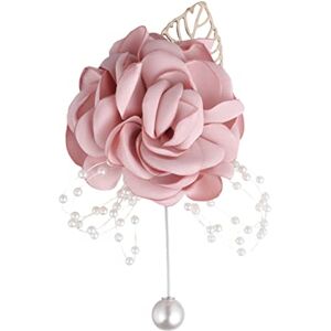 Ciieeo roses artificielles wedding decorations poignet de bal bracelet corsage poignet bracelet enfant broche de perle broche de mariée mariage fleur de poignet décorer la mariée - Publicité