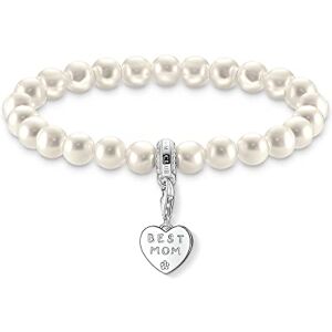 THOMAS SABO Sabo SET0610-082-14-L19 Parure de bijoux pour femme avec pendentif et bracelet en argent sterling 925, 19 cm, Argent sterling, Zircone cubique - Publicité