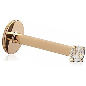 INOKI Micro labret or jaune 14k et diamant 1.5mm clipsable - Publicité