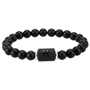 Allbestop Bracelet Femme Yoga Bracelet En Pierre D'onyx Naturel,Bracelet Tennis Calendrier Femme Bracelet Large Femme Bague Infini Bracelet Homme Metal Pendentif Argent(G,Taille unique) - Publicité