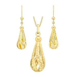 Carissima Gold Parure Collier et boucles d'oreilles Femme Or jaune (9 cts) 3.35 Gr - Publicité