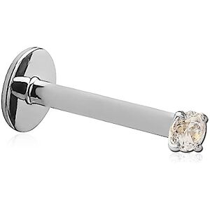 INOKI Micro labret or blanc 14k et diamant 1.5mm clipsable - Publicité