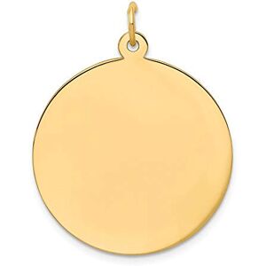 JewelryWeb Collier avec pendentif rond en or jaune massif 14 carats poli et poli Calibre 013 29 x 25 mm de large Bijoux pour femme, One Size, Métal Or jaune Doré Métal Or jaune, Pas de gemme - Publicité