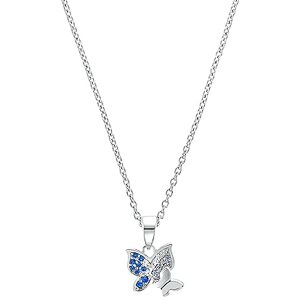 Prinzessin Lillifee Collier avec pendentif en argent sterling 925 pour fille avec zircone synthétique, 35 + 3 cm, papillon, livré dans une boîte cadeau, 23771, 35+3, Argent sterling, Zircone cubique - Publicité