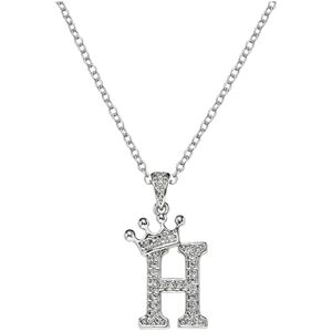 Generic Collier avec pendentif en forme de couronne avec 26 lettres anglaises en diamant pour femme Colliers à initiales de l'alphabet A Z 26 pour adolescentes Collier en cristal, taille unique, Métal - Publicité