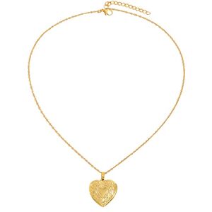 Générique JEWELERS Or Jaune Massif 12MM Pendentif Médaillon Coeur Roses Émaillées Pour Photos, Messages, Sentimental's Chaîne Bijoux Étui Accessoires Bijoux (as show, One Size) - Publicité