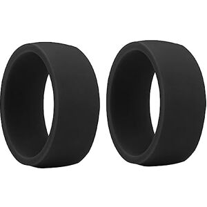 HUPYOMLER Lot de 2 bagues populaires en silicone pour homme et femme 8 mm Gris 12, Silicone - Publicité