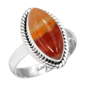 Jeweloporium Multicolore Naturel Mookaïte Bague en argent sterling 925 pour femme Pierre Précieuse victorien Bague en argent Taille 50 Action de grâces Cadeau Fait main Bijoux - Publicité