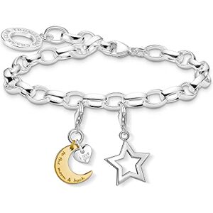 THOMAS SABO Sabo SET0608-13-21-L19,5 Parure de bijoux pour femme en argent sterling 925, 19.5 cm, Argent sterling, Zircone cubique - Publicité