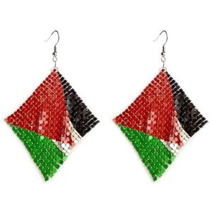 Generic Boucle d'oreille avec motif carte du drapeau de la Palestine, boucle d'oreille drapeau de la Palestine, boucle d'oreille Gaza Palestine Palestine Save boucle d'oreille, gratuit - Publicité