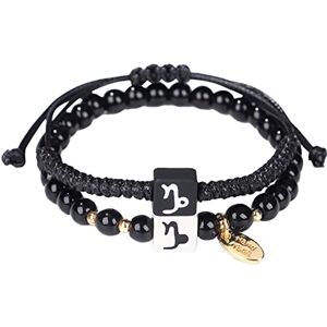 Yavion Pour Argenté Bijoux Nouveau Couple Copines Bracelet Tissé À La Main Noir Blanc Collocation Zodiac Main Corde Jonc Bracelet Bracelet Choix Messages Bijoux (C, One Size) - Publicité