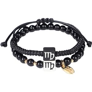 Yavion Jonc En Anneaux Nouveau Couple Copines Bracelet Tissé À La Main Noir Blanc Collocation Zodiac Main Corde Mm Bracelet Bracelet Phrases Quartz Anneaux (K, One Size) - Publicité