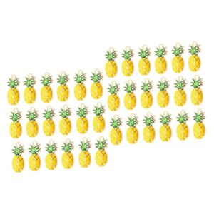 NUOBESTY 40 Pcs Émail Broche Cartes D'Affichage Fruits Charme Perle Pendentifs Pour Colliers Pendentif Accessoires Coiffures Hawaii Charme Pendentif Coiffure Perles Tropicales Médaillon - Publicité