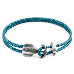 ANCHOR & CREW Bracelet Ancre Delta Argent Et Corde Bleu Océan Homme 21cm - Publicité