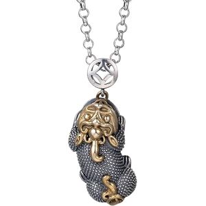 ForFox Collier avec pendentif en forme d'animal mythique chinois PIXIU en argent sterling 925 pour homme et femme chaîne 60cm - Publicité