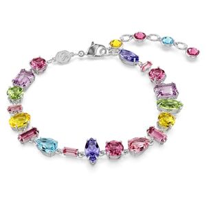 Swarovski Bracelet Gema décoré de cristaux de tailles et de couleurs variées, en métal rhodié - Publicité
