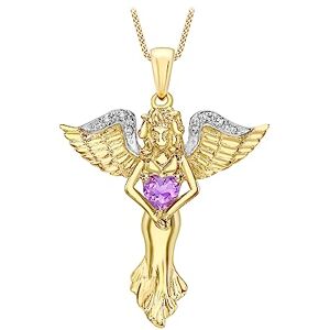 Carissima Gold Collier avec Pendentif Femme Coeur Or Jaune 9 carats 3,6 g Améthyste - Publicité