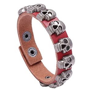 Generic Ensemble de bracelets en acier pour fille Style gothique Moto Boucle de ceinture Pour garçon, taille unique, Cuir, Pas de gemme - Publicité