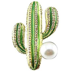 TEmkin Broche Cactus en perles et diamants, broche élégante en alliage pour dames, broche de décoration de sac de robe, accessoire générique - Publicité