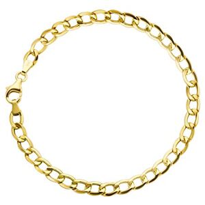 PRINS JEWELS Bracelet gourmette en or jaune 750 18 carats Largeur 5,40 mm Unisexe - Publicité