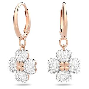 Swarovski Boucles d'oreilles créoles Latisha, fleur, blanc, plaqué or rose, One Size, Laiton, Pas de gemme - Publicité