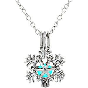 Generic Collier avec pendentif pour femme Collier personnalisé Pendentif neige phosphorescente Accessoires Cadeau d'anniversaire Collier pour femme, Cristal, Pas de gemme - Publicité